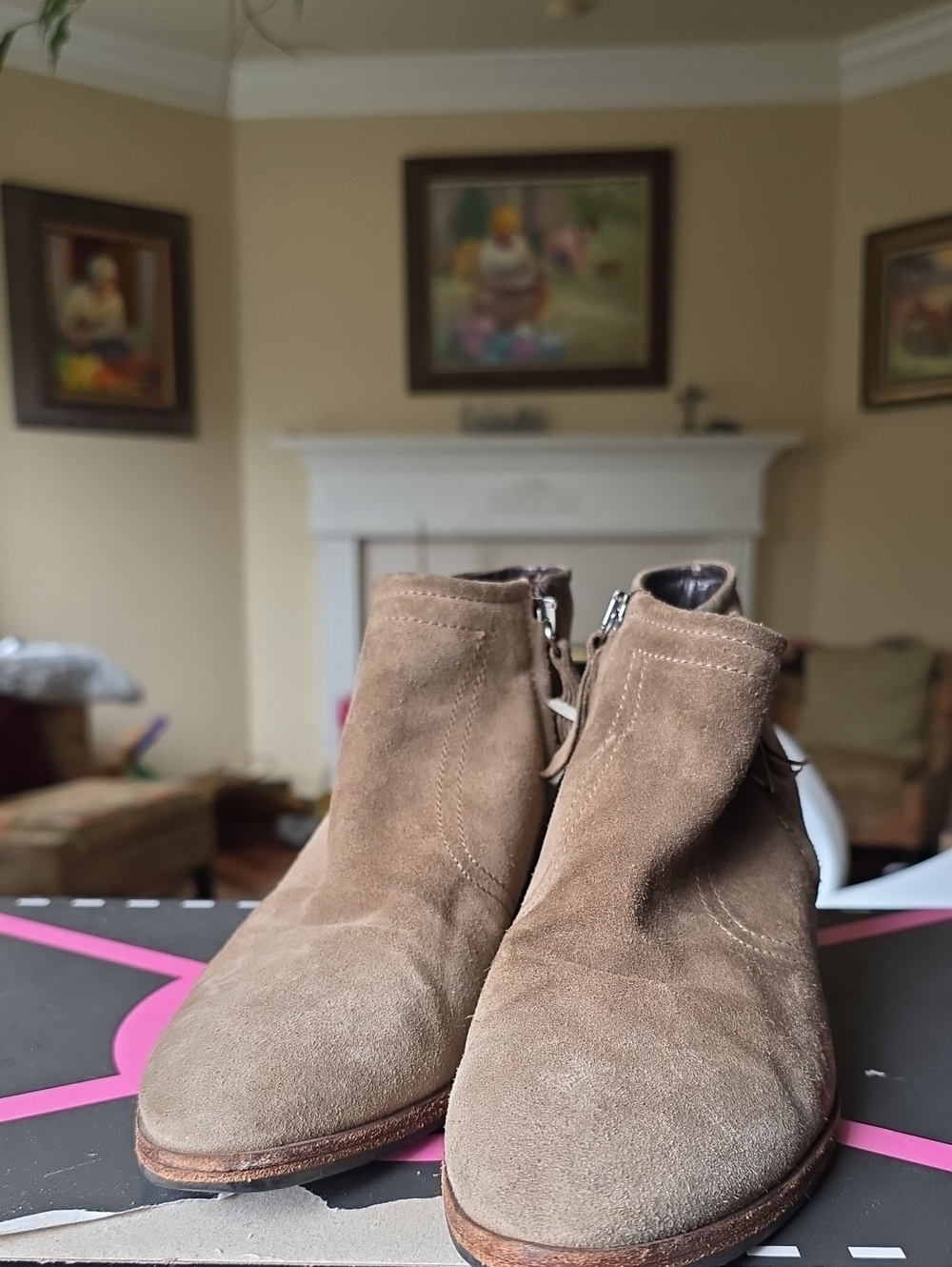 Vero Cuoio Taupe Suede Ankle Boots Made In Italy
